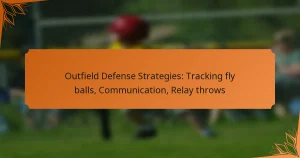 Outfield Defense Strategies: Tracking fly balls, Communication, Relay throws