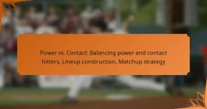 Power vs. Contact: Balancing power and contact hitters, Lineup construction, Matchup strategy