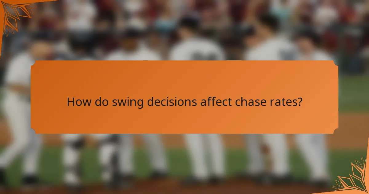 How do swing decisions affect chase rates?